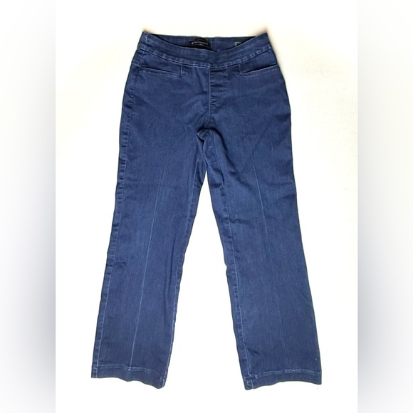 Lee Platinum Label Womens 30x27 Mid‎ Rise Fit Straight Leg Jeans Denim Cropped - Picture 1 of 9